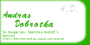 andras dobrotka business card